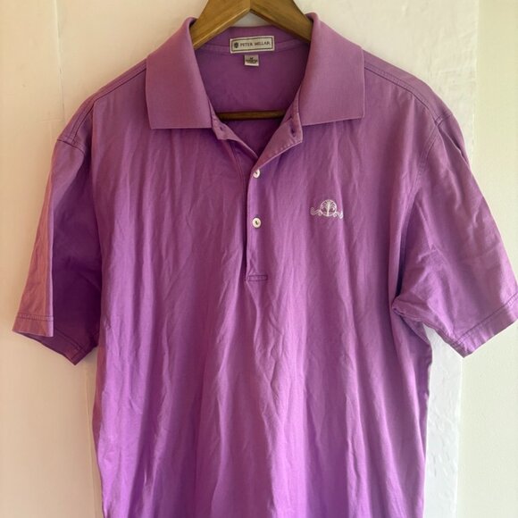 Peter Millar Pima Short Sleeve Polo size Medium Daniel Island Charleston Golf - Picture 1 of 8